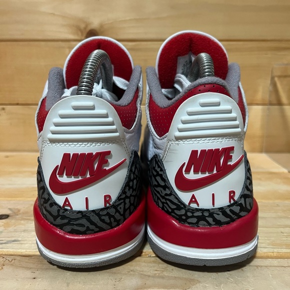Nike Air Jordan 3 Retro Fire Red White DM0967-160 Sneakers kids 4.5 / Womens 6 - Picture 5 of 7